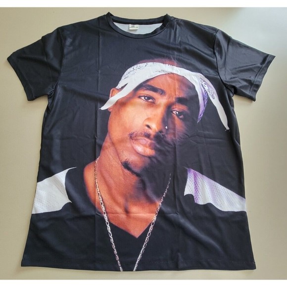 AOP 2Pac Tupac Bay Club T-shirt DeadStock Men’s Size 2XL *Tagged 3XL Jersey Knit - Picture 2 of 5